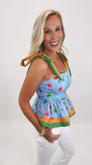 Palm Springs Pop Top (chambray)