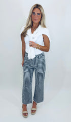 High Rise Utility Jean (black gingham)