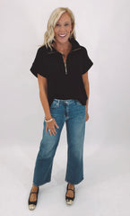 Mid Rise Slim Wide Leg (med denim)