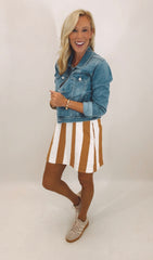 Heritage Stripe Dress (camel)