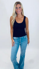 Reversible Ribbed Tank Top (black)