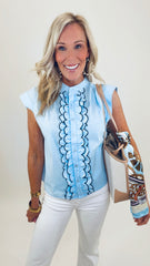 Sunday in Savannah Top (blue)