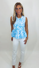 Blue Voltage Peplum
