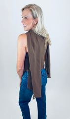 Drape Me Away Top (mocha)