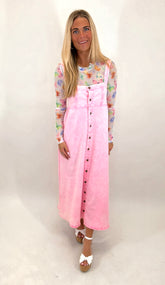 Pink Washed Denim Dress