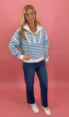 Bayside Stripe Quarter Zip