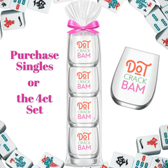 "Dot Crack Bam" (set of 4 wine glass)