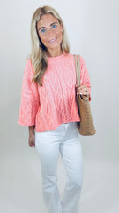 First Class Cable Knit (coral)