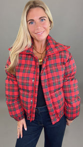 Holly Lane Plaid Puffer