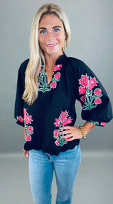 Bloom Haven Top (black)