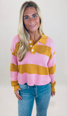 Bold Blitz Polo Sweater