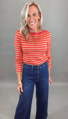 Savvy Stripe Top (red)