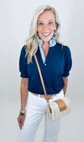 Prep Talk Top (navy)