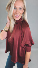 Zip Vogue Top (burgundy)