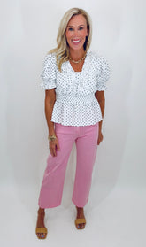 Pink Punch Wide Leg Crop