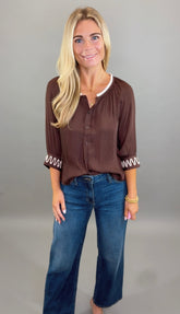 Sutton Blouse (chocolate)