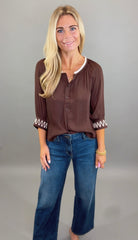 Sutton Blouse (chocolate)