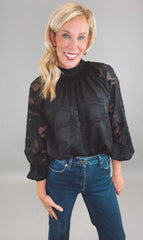 Noir Bloom Blouse