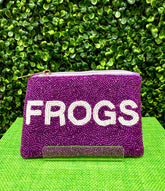 Frogs Beaded Pouch