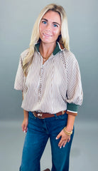 Striped Horizon Top (taupe)