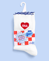 USA Heart Socks