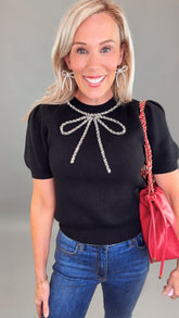 Dazzle Bow Sweater (black)