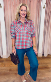 Presley Plaid Top