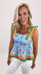 Palm Springs Pop Top (chambray)