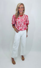 Mid RIse Wide Leg Jean (off white)
