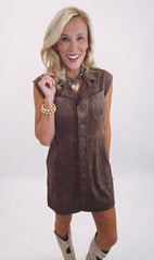 Saddle Up Suede Dress