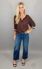 Sutton Blouse (chocolate)