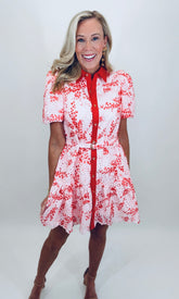 Prim & Playful Dress (red)