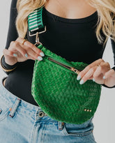 Woven Bum Bag (emerald green)