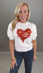 Scribble Sweetheart Sweater