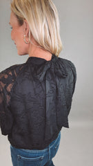 Noir Bloom Blouse