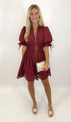Easy Street Dress (burgundy)