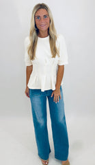 Tuck & Tailor Top (ecru)