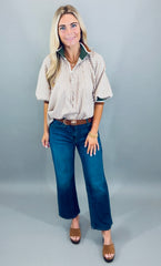 Striped Horizon Top (taupe)