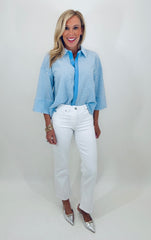 Just Right Button-Up (blue)