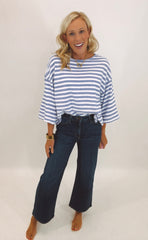 The Slim Wide Leg Jean (dark wash)