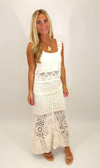 Celeste Crochet Midi Skirt