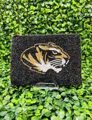 Mizzou Tiger Beaded Pouch
