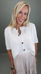 Buttoned Bliss Cardigan (off white)