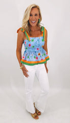 Palm Springs Pop Top (chambray)