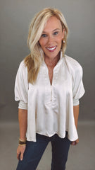 Zip Vogue Top (cream)