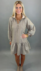 Zip Code Dress (mocha)