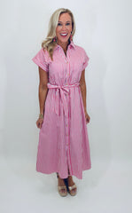 Pink Pop Shirt Dress
