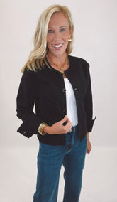 Barrel Denim Jacket (black)