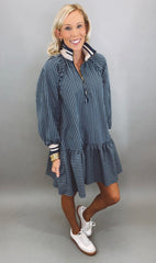 Zip Code Dress (navy)