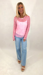 Sweet Pink Sheer Top